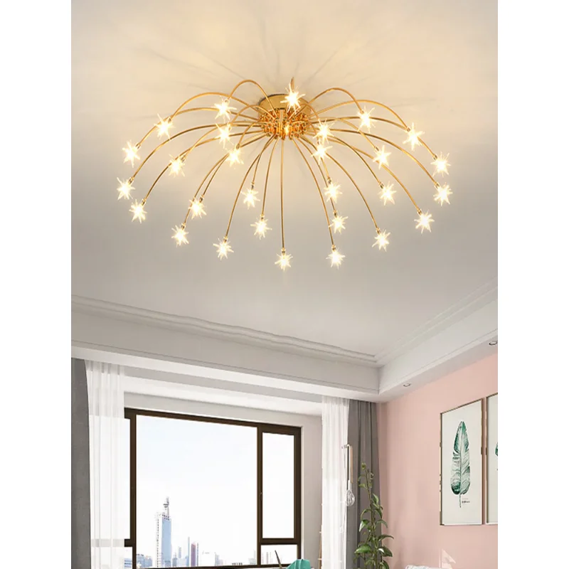 Modern Led Ceiling Light Ice Flower Glass Bedroom Kitchen Children Room Ceiling Lamp Designer Lighting Fixtures