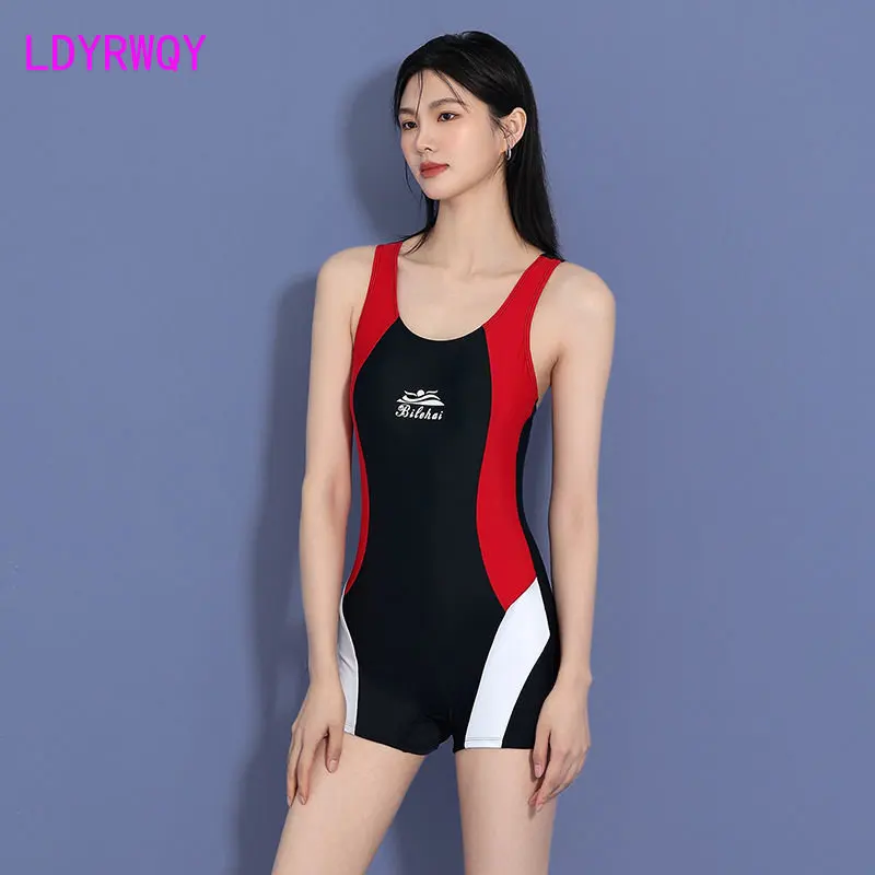 2022 New Swimming Suit Women's One Piece Flat Corner Summer Covering and Slim Bikini