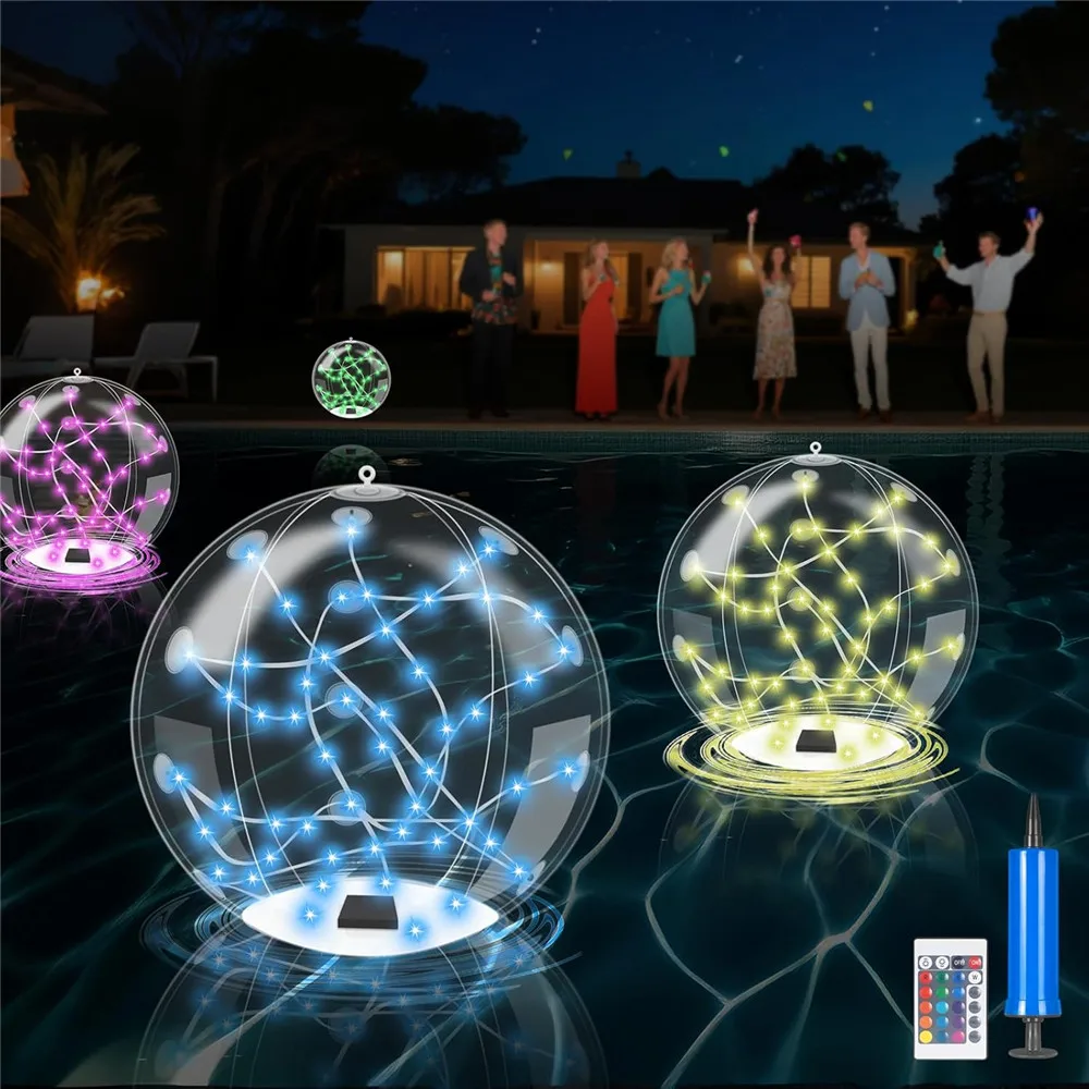 Solar  Floating  LED Pool Lights, Color Changing Waterproof 