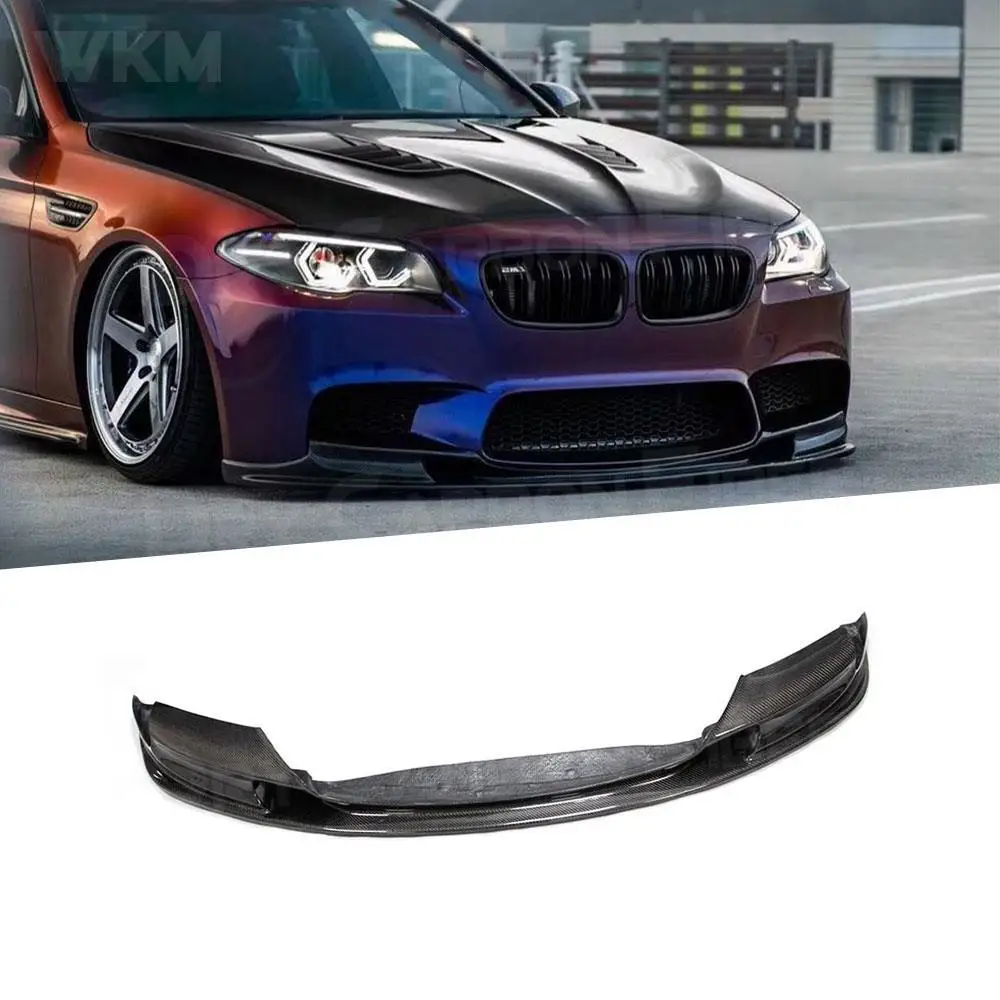 Carbon Fiber 3D Style Front Bumper Lip Chin Front Lip For BMW 5 Series F10 M5 Sedan 4 Door  2012-2016 Car Accessorise