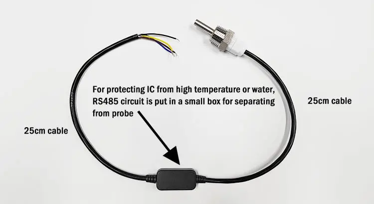 2 قطعة RS485 Modbus مقاوم للماء مجـس مستشعر الرطوبة درجة الحرارة درجة الحرارة الرطوبة قذيفة الإسكان HTU DHT