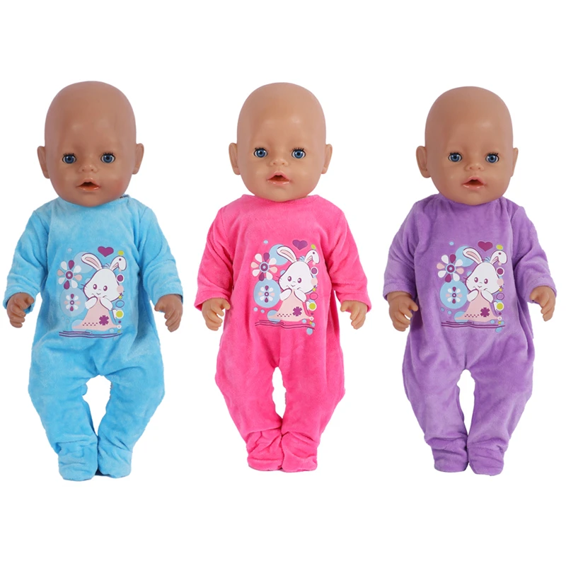 New Doll Jump Suits For 43cm Baby Doll 17 inch Reborn Baby Dolls Clothes And Accessories Rompers Baby Born Clothes