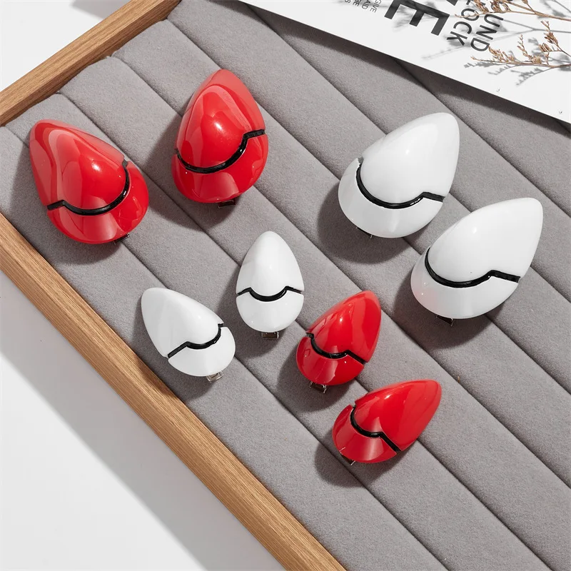 1 Pair Asuka Langley Soryu Red Hair Clips Ayanami Rei Headwear Japanese Anime EVA Cosplay Resin Hairpins Headdresses Props Gift