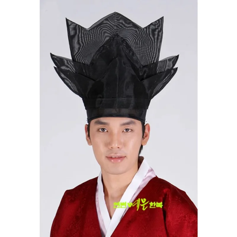 

2024 New Fashion Korean Tratiditional Men Hanbok Hat Korean Hanbok Accessory Hanfu Hat Cosplay Party Headgear