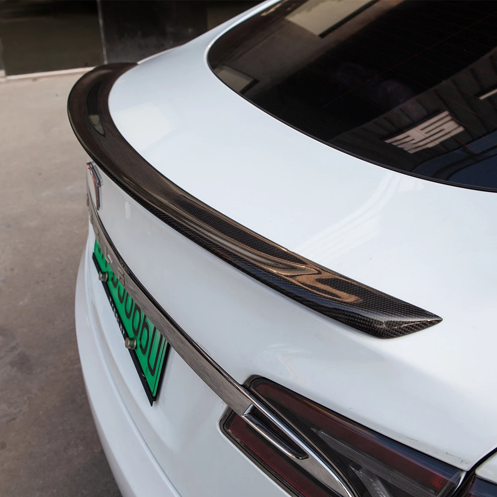 Heenvn New Car Trunk Wing Spoiler For Tesla Model Y 2023 Accessories Spoiler Real Carbon Fiber Accessory Model 3 2024 Highland