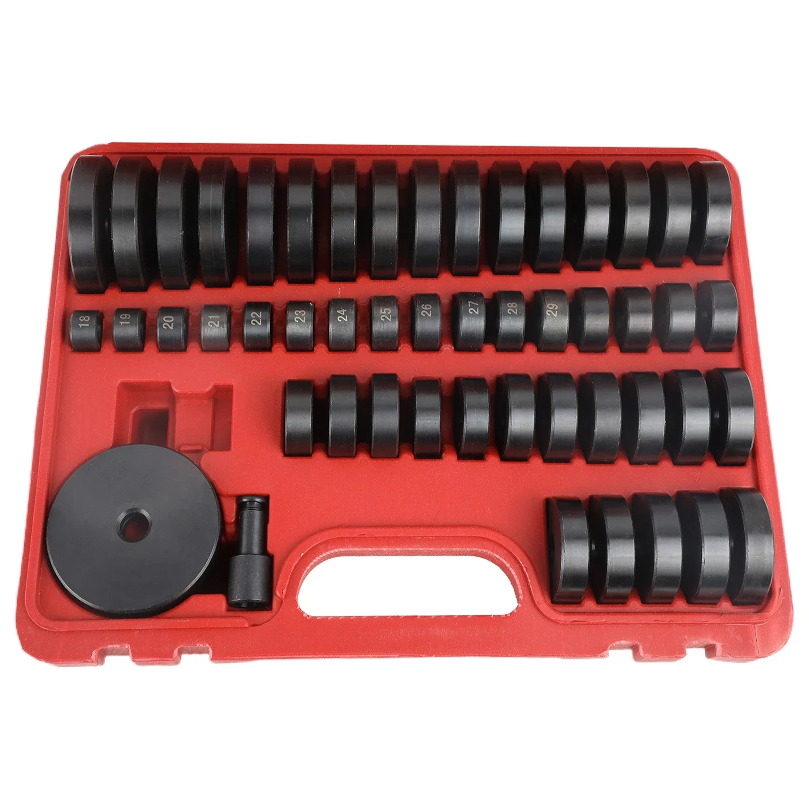 52pcs 18-65mm Bushing Disc Bearing Seal Driver Pressure Disc Tool Set Driver Kit Car Repair Tool