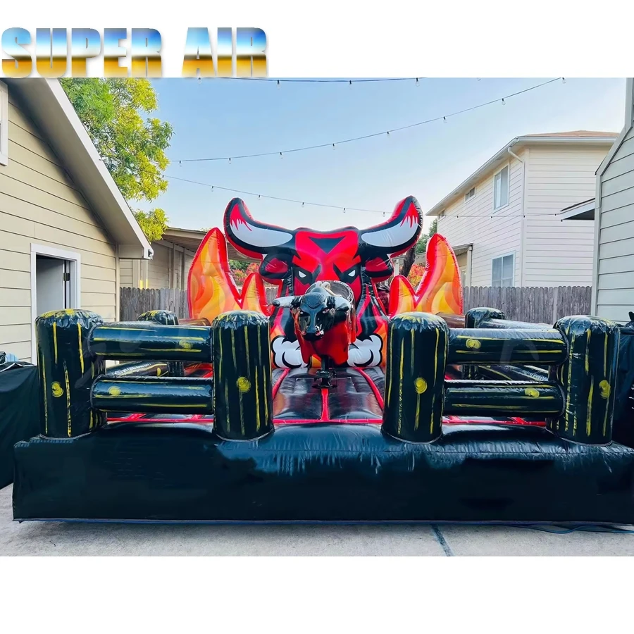 Inflatable Mechanical Rodeo Bull Ride Game, Toro Mecanico Rodeo for Amusement Park
