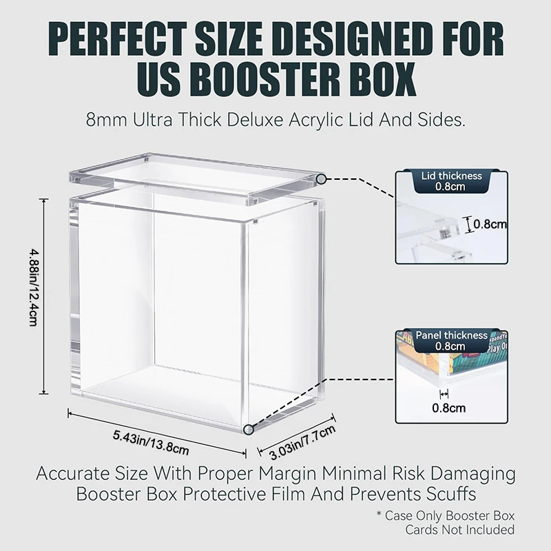 booster box protector 8MM Arylic Pokémon Booster Box Protector