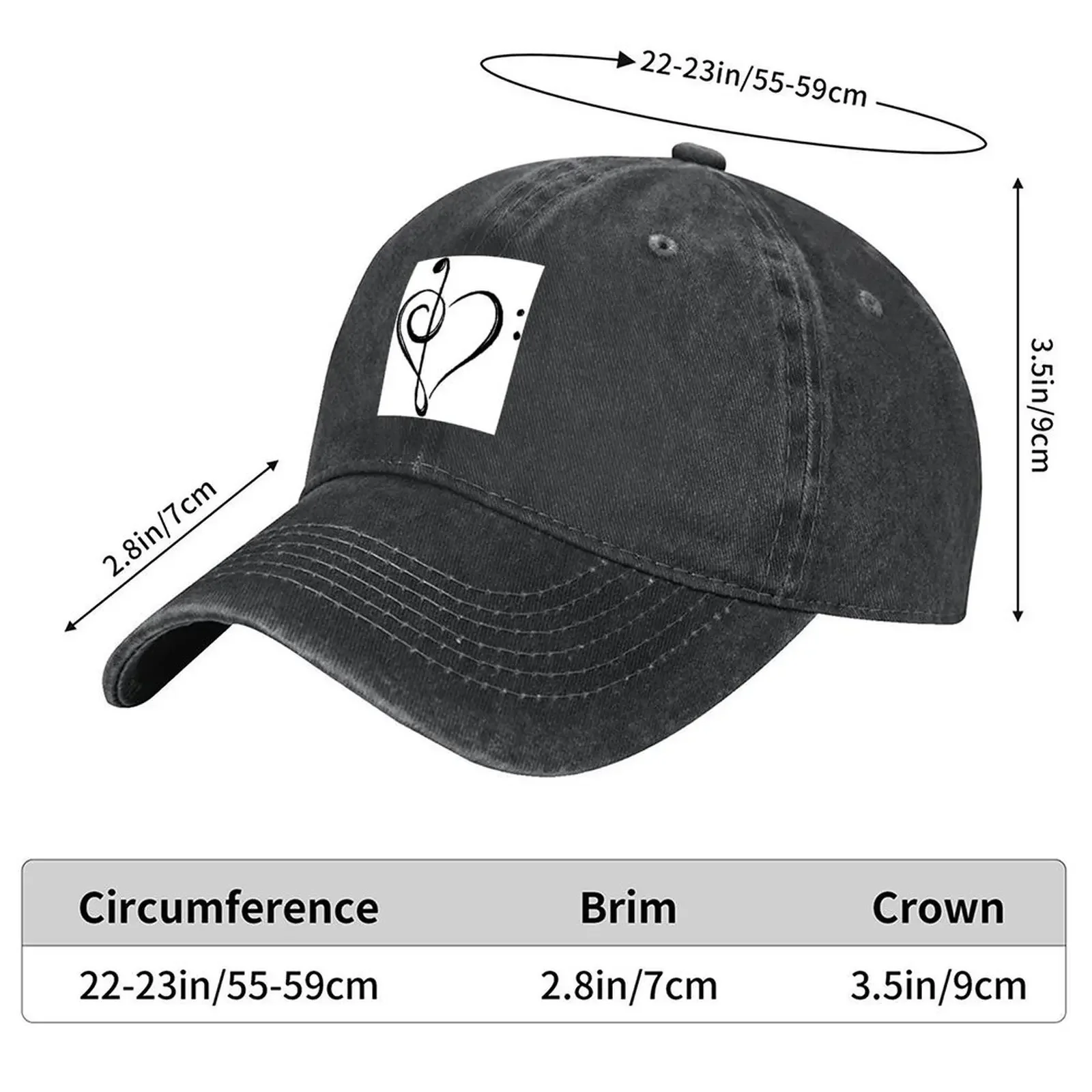 Música amor boné de beisebol anime chapéu praia passeio tático boné novo chapéu mulher masculino