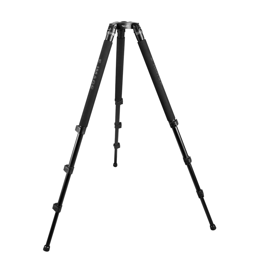 761AT Professional Aluminum Tripod Legs Stand 75mm Four Sections 360 Degree Rotation for Stable Camera Support