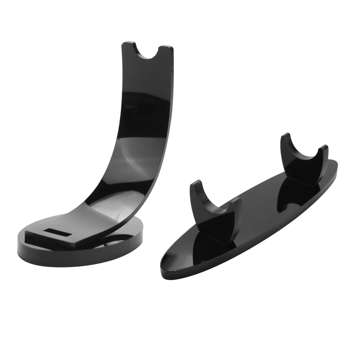 Acrílico Caneta Esferográfica Display Stand, lápis titular, caneta-tinteiro Rack, preto, 2 pcs