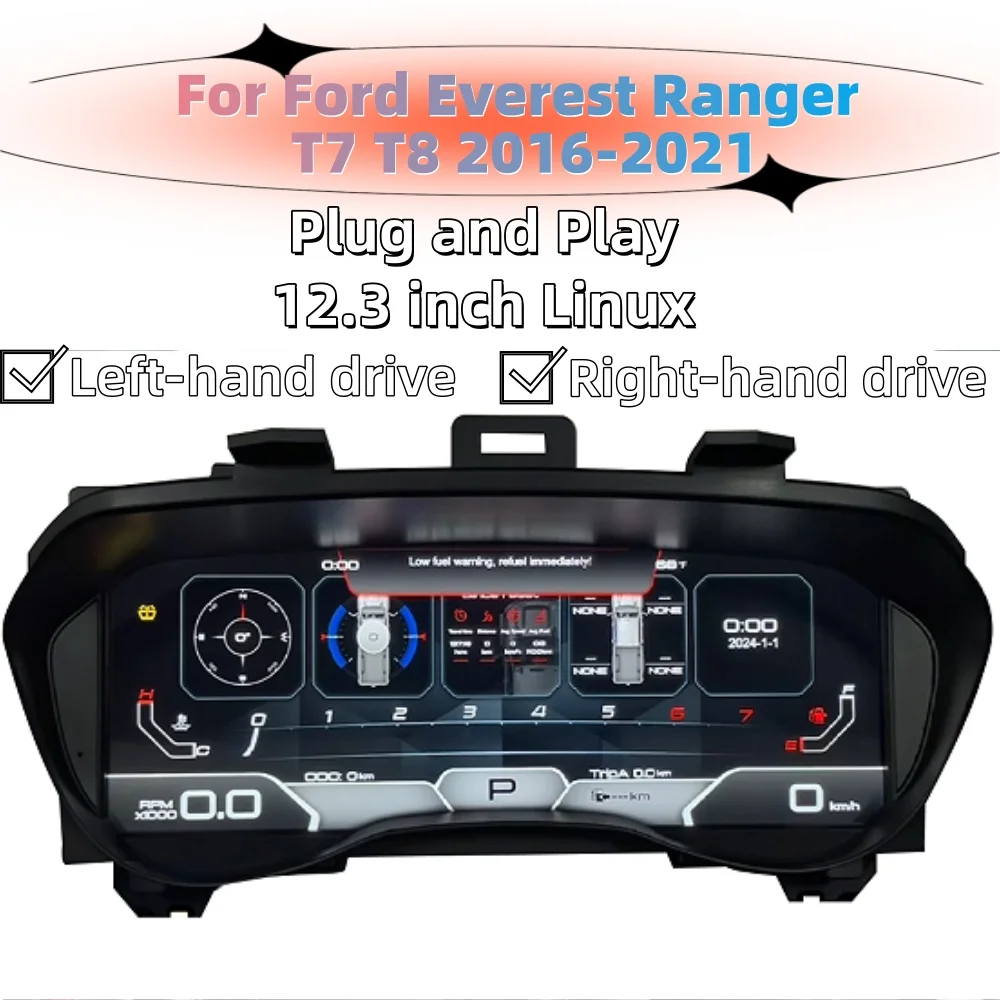 لفورد ايفرست رينجر T7 T8 2016 ~ 2021 عجلة القيادة التحكم أداء عرض لوحة القيادة DenaliDigital أداة العنقودية #3