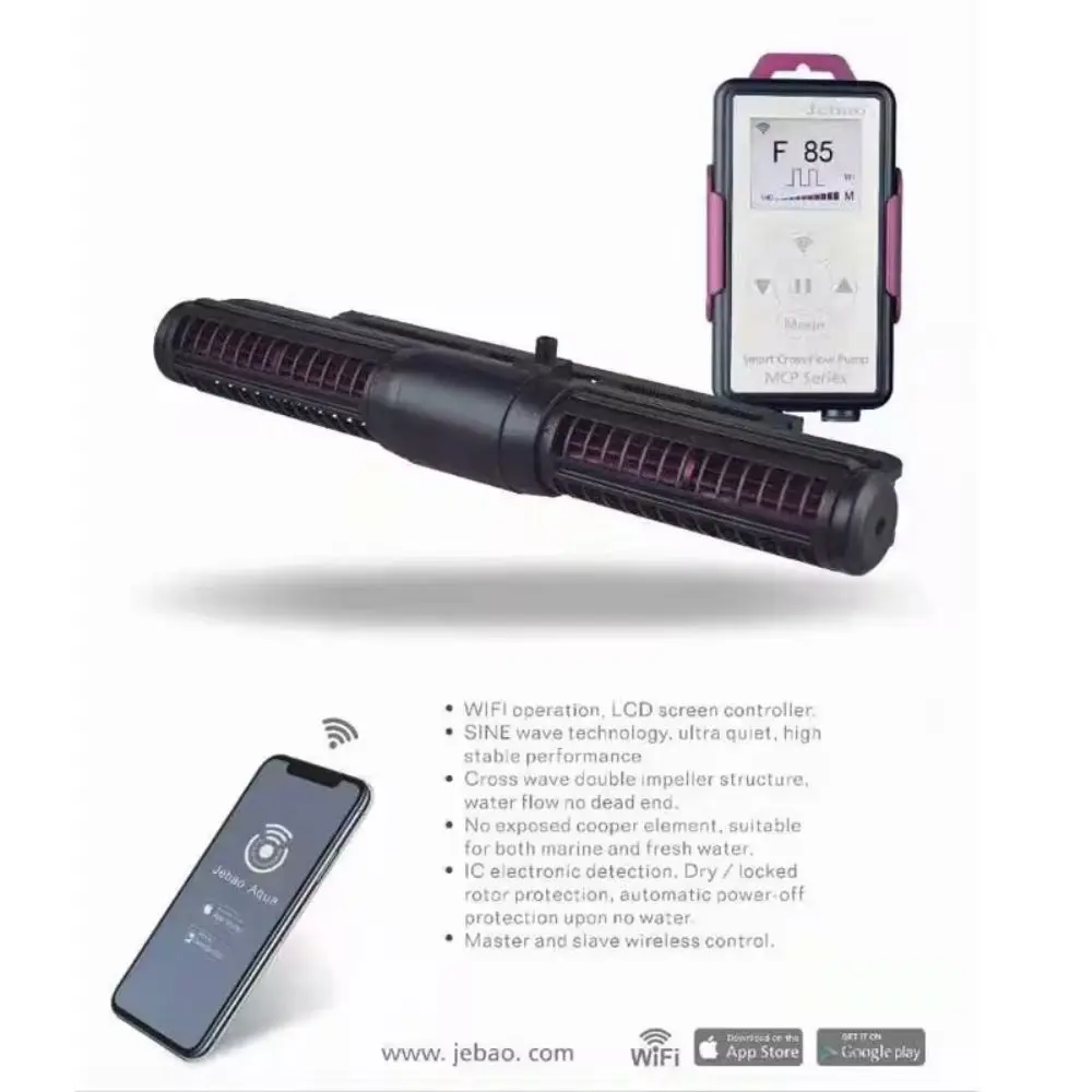 New Jebao MCP 70 90 120 150 180 Cross Flow Pump Display with Wifi Control LCD display with WIFI Wave Pump Circulating Pump