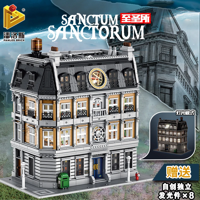 Creative Model With Led 613001 6564Pcs MOC-30628 Doctor Strange\'s Sanctorum Sanctum Showdown Building Blocks Bricks Kids Toys