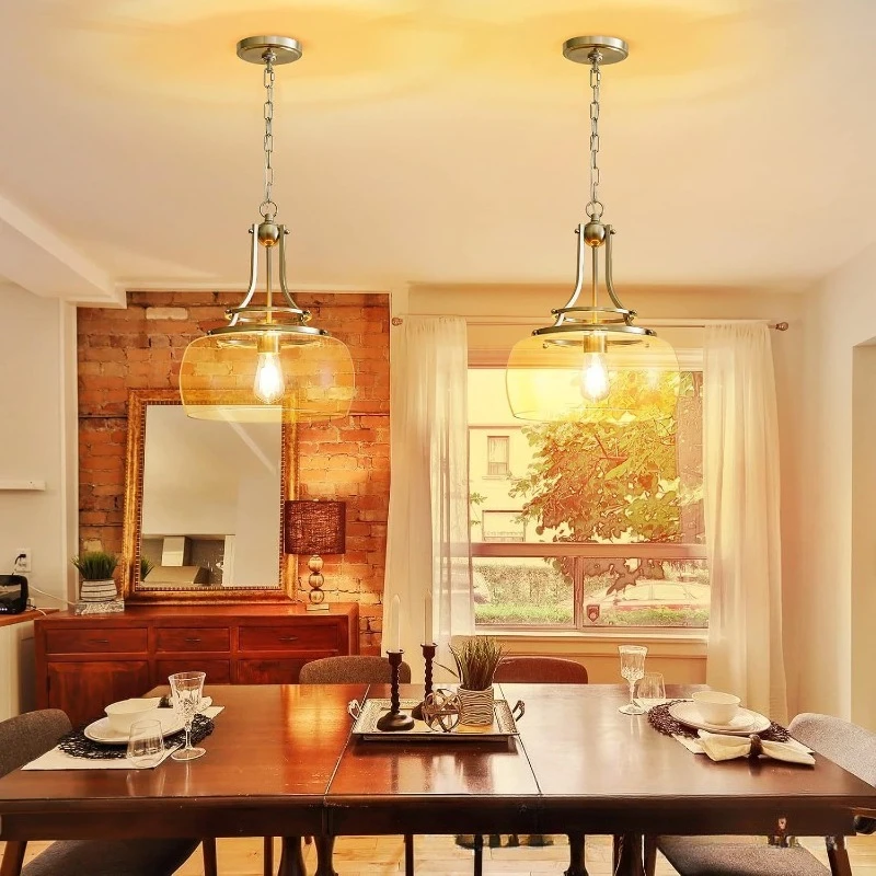 Italian Wrought Iron Transparent Glass Pendant Lights Minimalist Loft Cafe Suspension Chandeliers Restaurant Living Room Hotel view 5