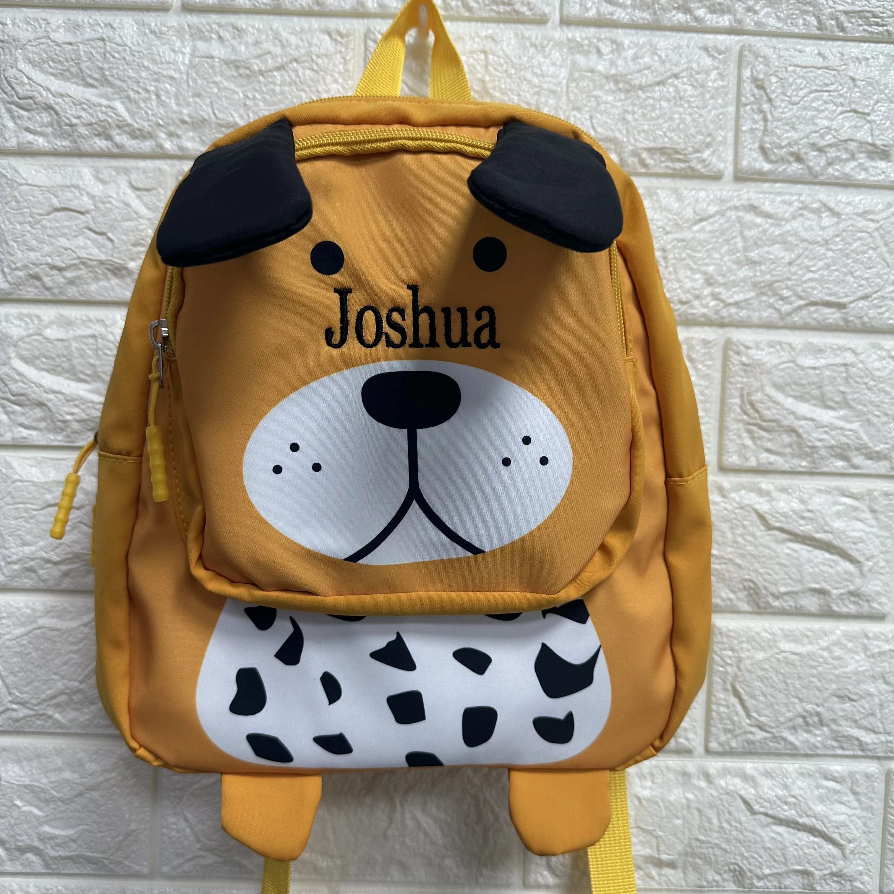 Mochila bordada con nombre de dibujos animados para niños, bolso escolar de guardería, bolsa de regalo para el Día de los niños, Animal lindo, nuevo