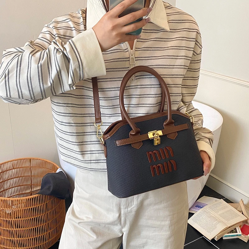 

Винтажная шикарная сумка для подгузников класса люкс: классическая модная кожаная сумка через плечо с логотипом для стильных деловых женщин