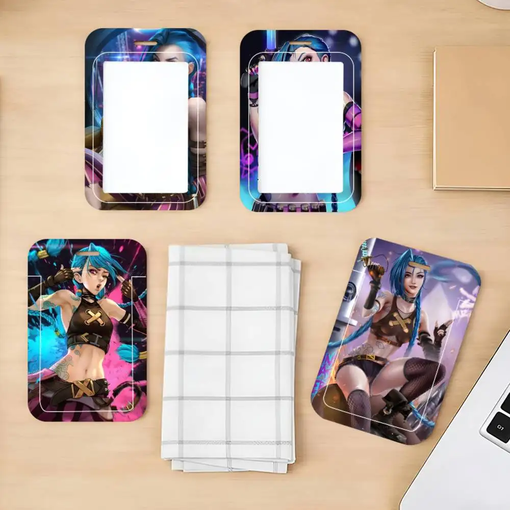 Arcane 2 Vi Jinx Ekko ID Card Holder Neck Strap Pendant Door Badge Holder Lanyards Keychain Work Credential