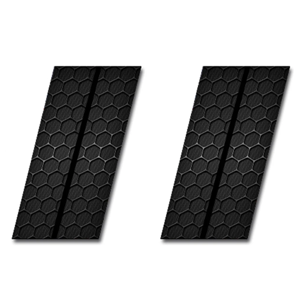 2 PCS Car B-Pillar Waterproof Decal For Honeycomb Car B-Pillar Waterproof Vehicle Center Column Decor Cover Scratch