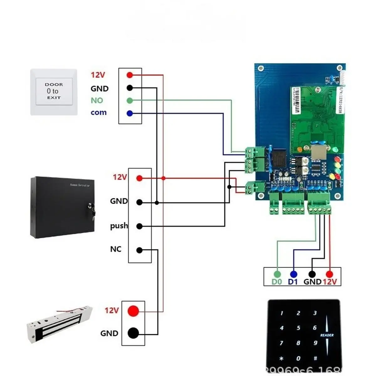A85P Ultra Thin Metal Reader 13.56M Frequency Touch Keypad IC Card Wiegand26/34 Output