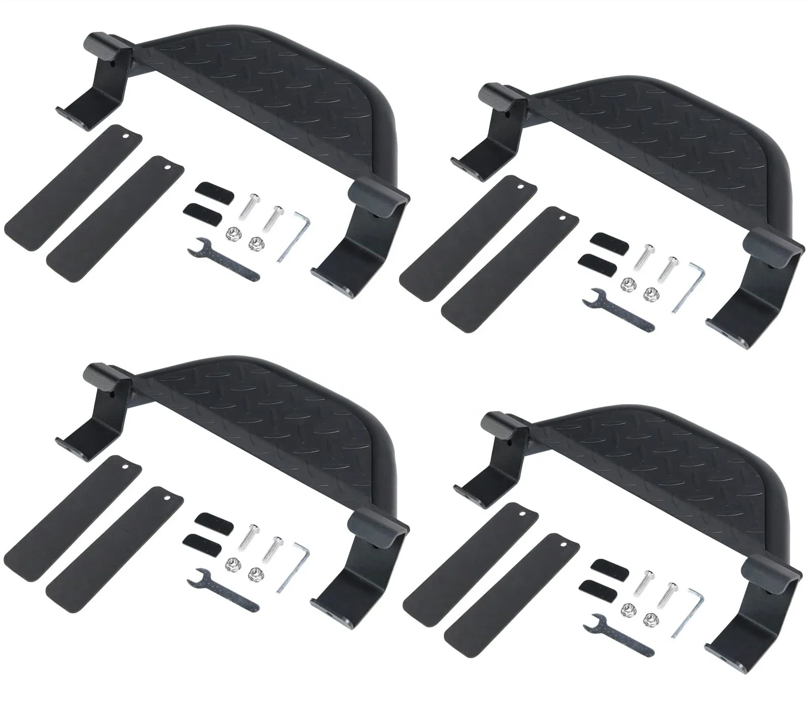 

4X4 Accessories Hot Sale Side Step 4 Pcs With Mounting Bracket Running Board Fits For Ford Bronco With Rock Rails 21+