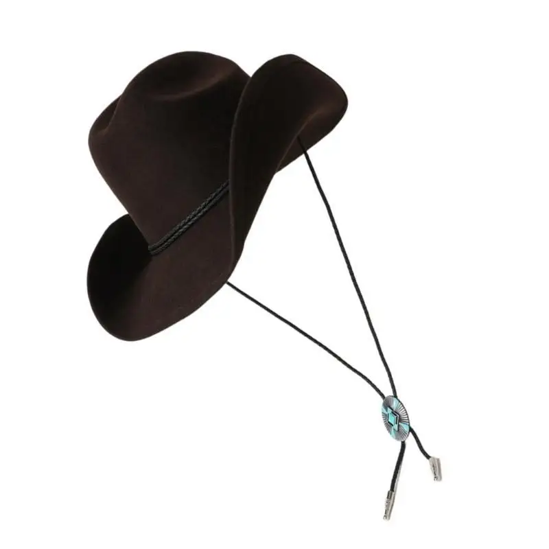 

39BB Elegant Maillard Homburg Top Hat Cowboy Costume for Outdoor Gatherings Activity