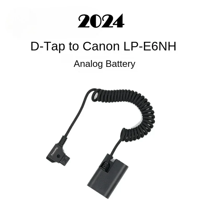 2024 Free delivery to the brand new factory D-Tap to LP-E6NH Braided Wire False Battery Analog Battery Suitable for Canon SLR