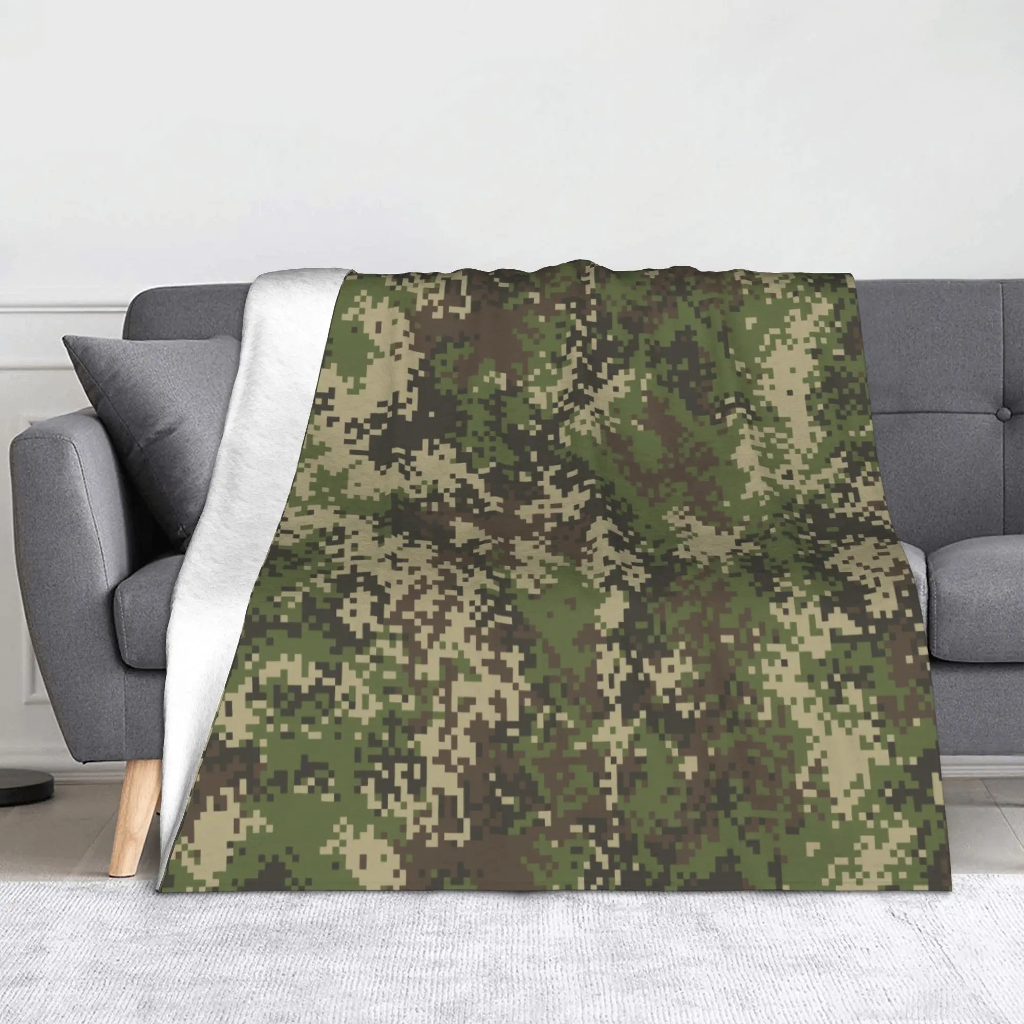 Camo Camouflage Blankets Fleece  Textile Decor  Ultra-Soft Throw Blanket for Sofa Plush Thin Quilt