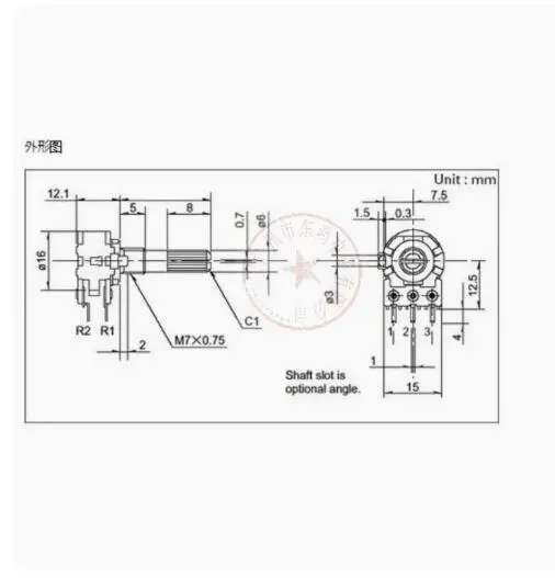 11pcs/lot ALPS Dual A20K Potentiometer RK16312APC2R Malanshi Fever Audio Amplifier Volume 20 Axis