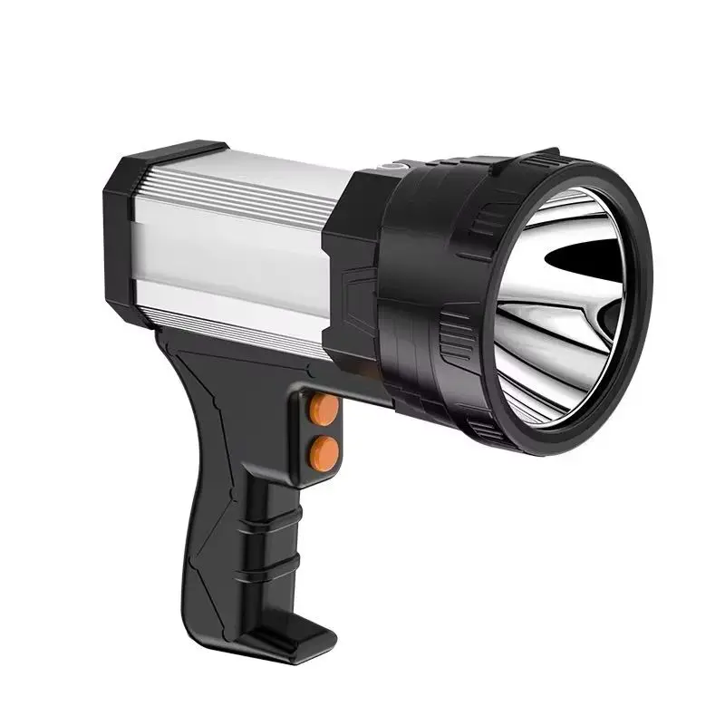 Outdoor Spotlight Camping Lantern with Side Light Super Bright Searchlight Powerful Rechargeable Flashlight LED Work Light