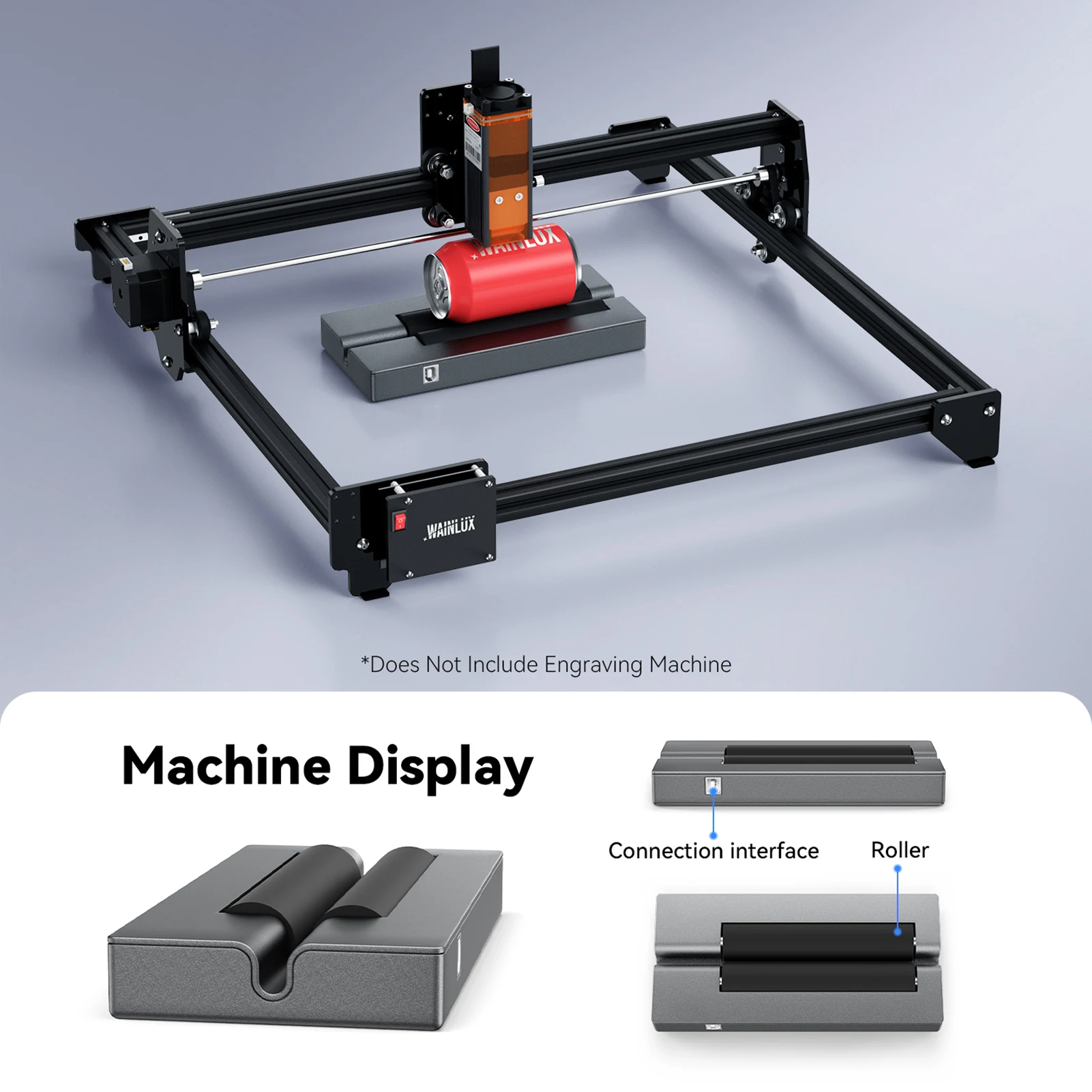 WAINLUX Rotary Rollor for 390mm Objects Engraving Diameter Cylindrical Objects Cans for WAINLUX  L3/L6/JL3/JL4/JL7/Z2/Z3/Z4