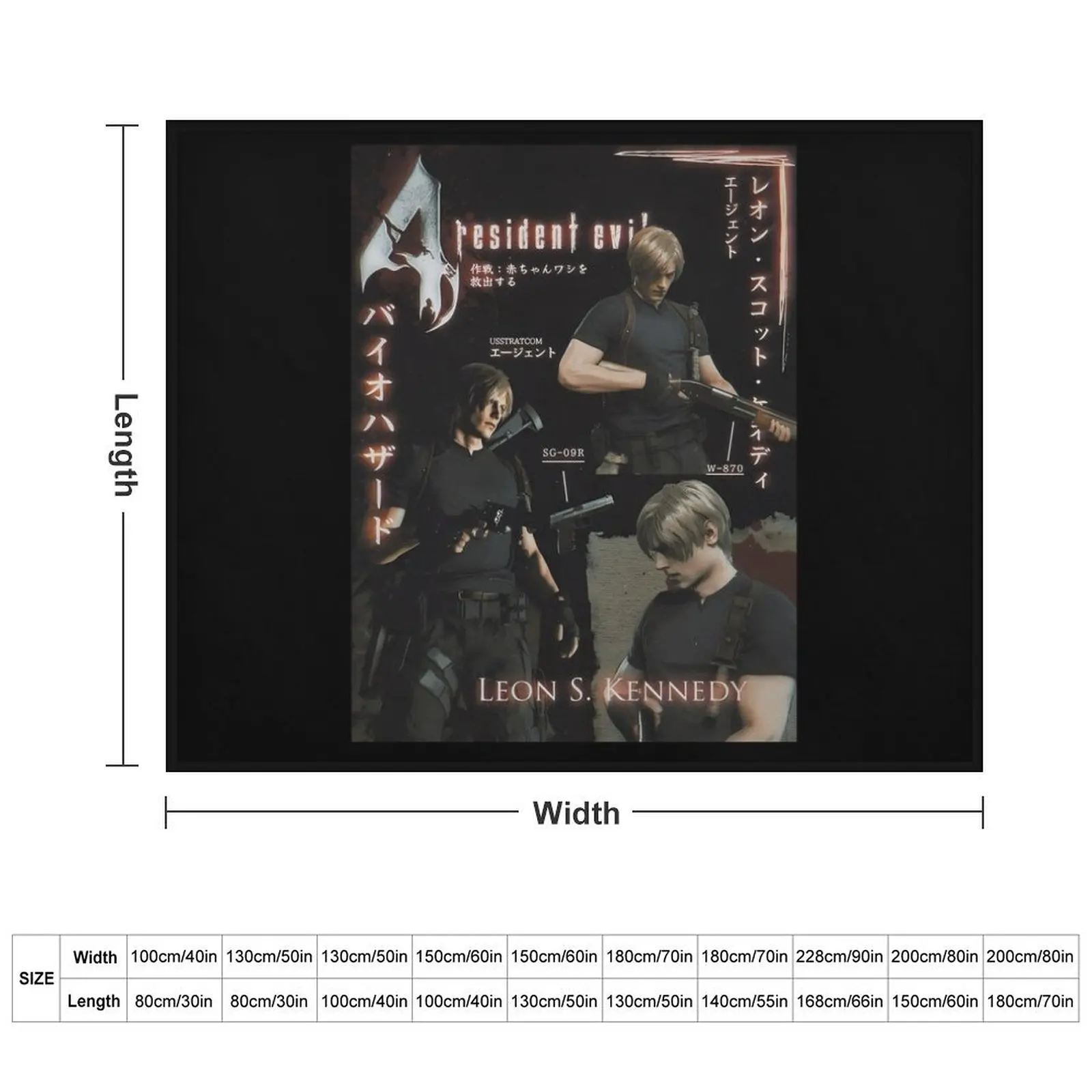 Resident Evil , Leon Kennedy Character Throw Blanket Bed covers Beautifuls Blankets