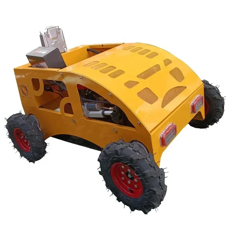 

All terrain sloping mower crawler remote control mowing