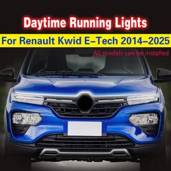 LED Fog Light Car Fog Lamp DRL Daytime Running Light For Renault Kwid E-Tech 2014-2025 Flexible Auto Decorative Atmosphere Lamps