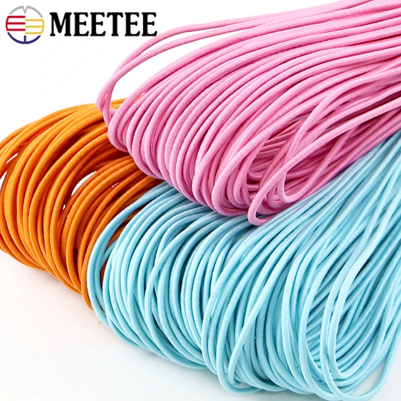 

1/2Pcs(1Pc=45M) 2mm Colored Round Elastics Rope Clothes Pants Elastic Drawstring Cord Rubber Bands Stretch Ropes DIY Accessories