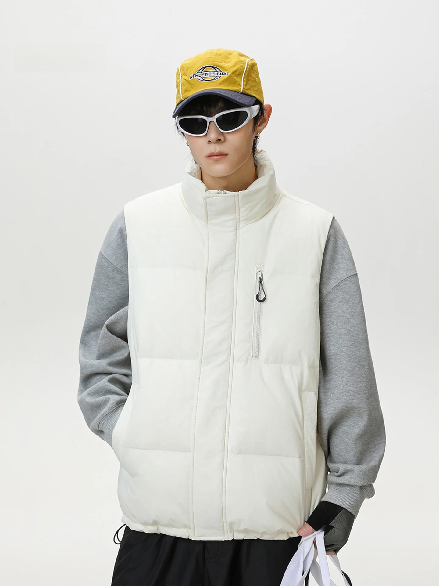 

90 White Du down Lightweight Jaet Men Autumn Winter Thi Warm Stand Collar Svel Zipper Closure Outerwear Coat