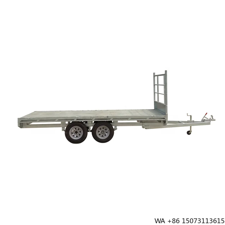 Factory Direct 12x7 Galvanized Utility Flat Bed Trailer for Wood Loading