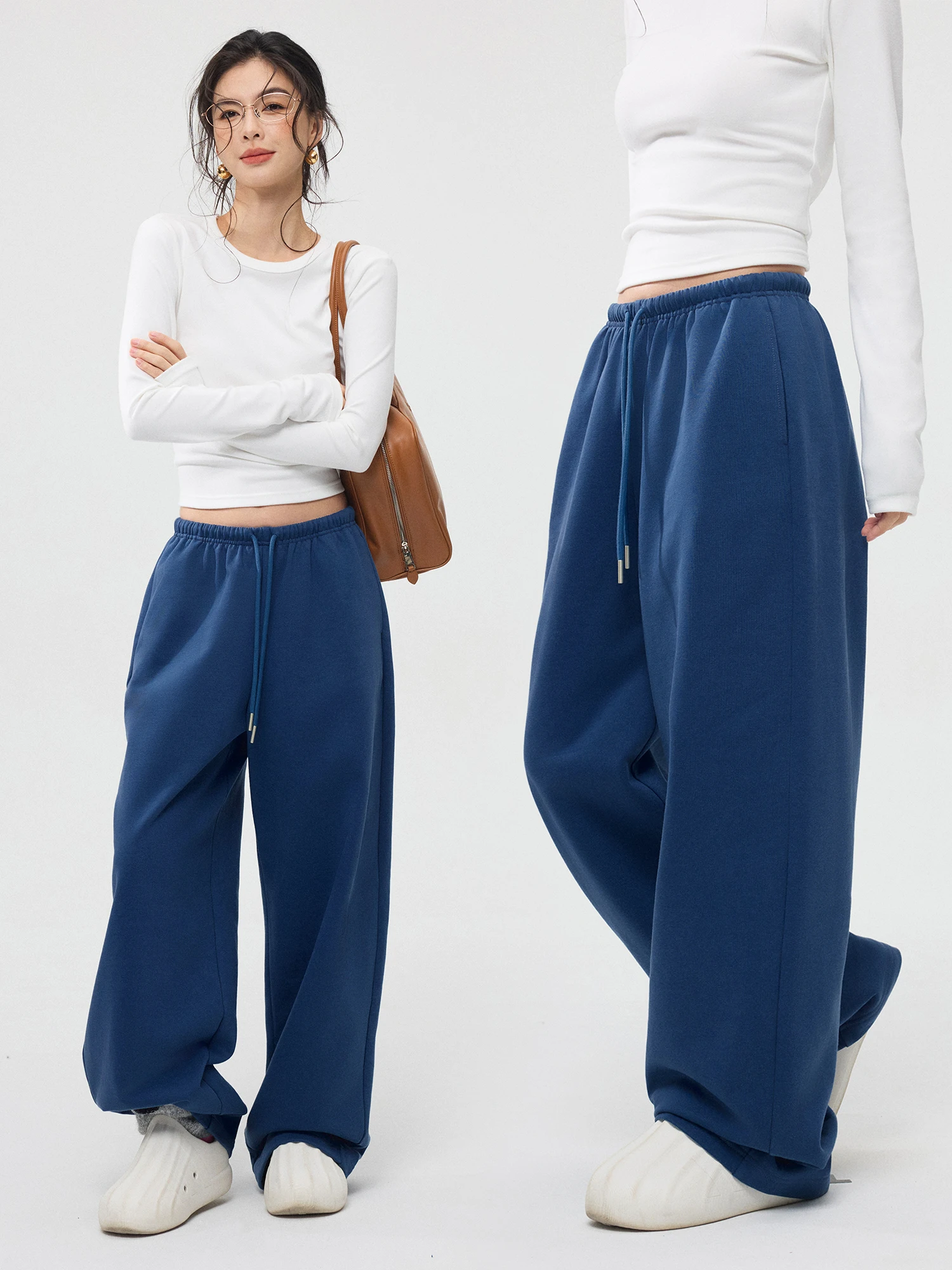 

Женские модные повседневные брюки ZzZHANG с завязками на талии, облегающие, из хлопка, весна 2026, для отдыха