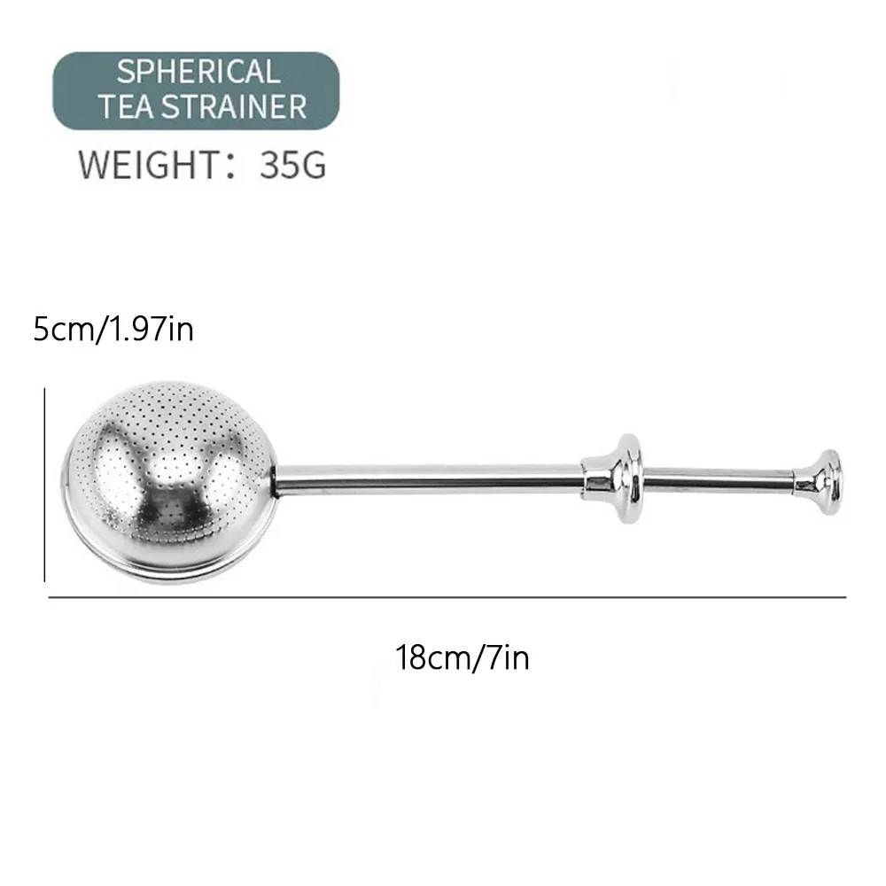 الفولاذ المقاوم للصدأ تلسكوبي كروية الشاي تصفية 304 المطبخ طقم شاي الخبز السكر مسحوق مفرشة تصفية ملعقة أدوات المطبخ