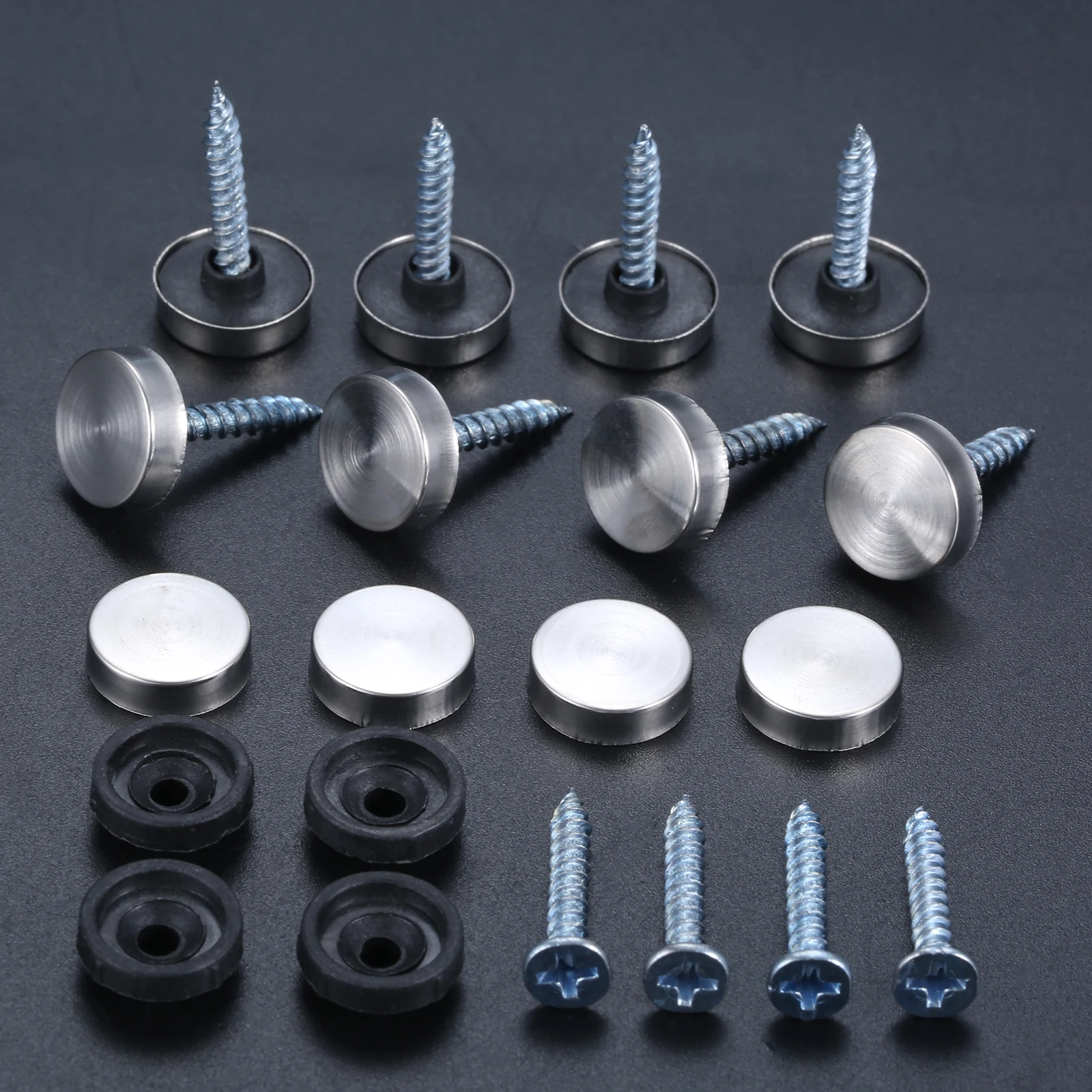 40 Set Stainless Steel Cap Cover Decorative Mirror Screws Display Mirror Advertisement Nails Screw Cover 12/14/16/18/20/22/25mm