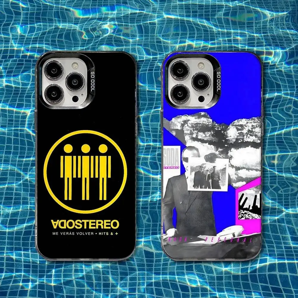 

Band S-Soda S-Stereo Phone Case For iPhone 16,15,14,13,12,11,8,7,Pro,Max,Plus,Mini,XS,SE Shockproof Matte Cover