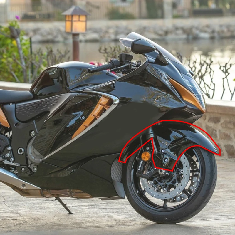 لسوزوكي GSX 1300 R هايابوسا 2021-2024 العجلات الأمامية الحاضنة درابزين قطعة من نسيج الطين سبلاش الحرس هدية غطاء GSX1300R اكسسوارات