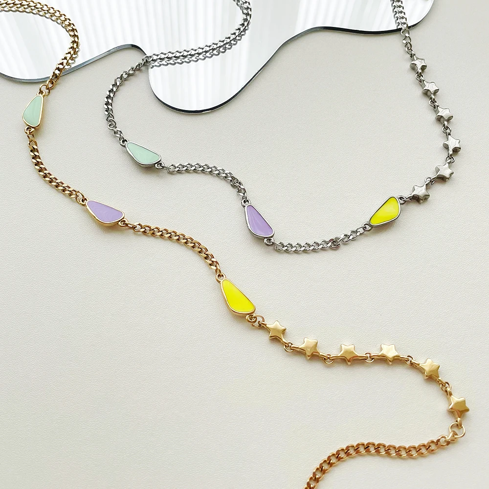 ENFASHION Stainless Steel Necklace Gold Color Neutral Color Decorate Necklaces Fashion Jewelry Collares Para Mujer Gift  P223290