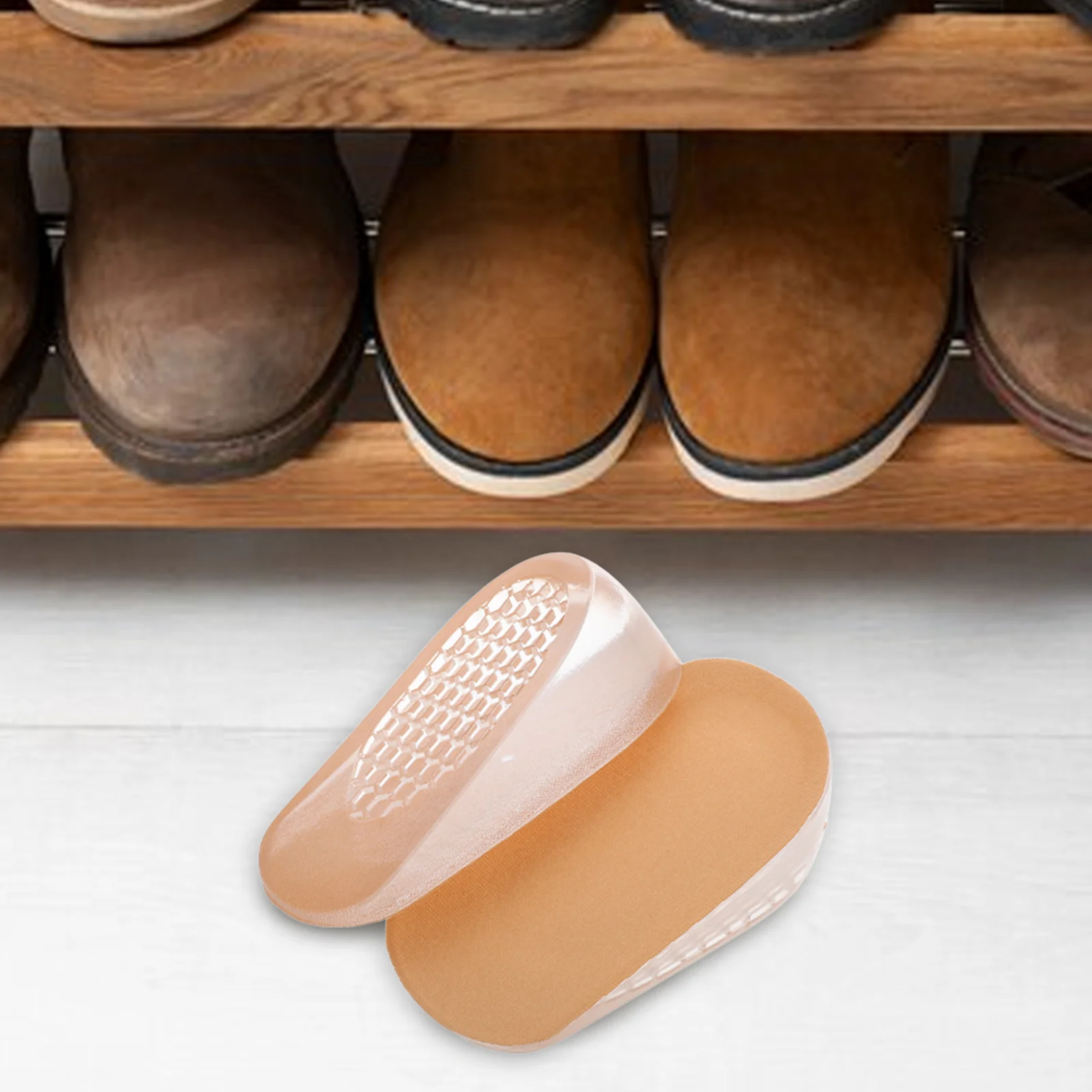 1 زوج غير مرئية الارتفاع زيادة النعال لينة سيليكون جل كعب رفع إدراج للرجال النساء حذاء الارتفاع الداعم مريحة تناسب #6