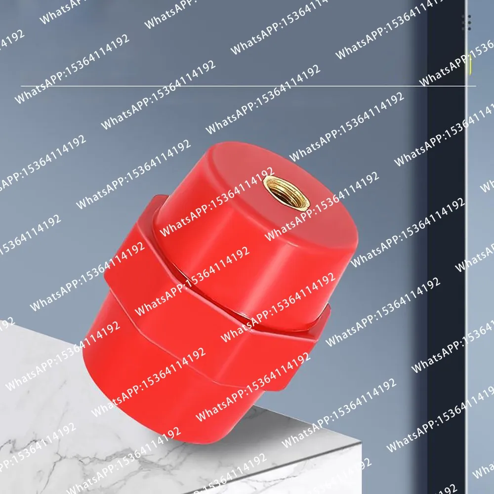 10Pcs red resin SM high and low voltage neutral line column insulator M6/M8 distribution box high strength