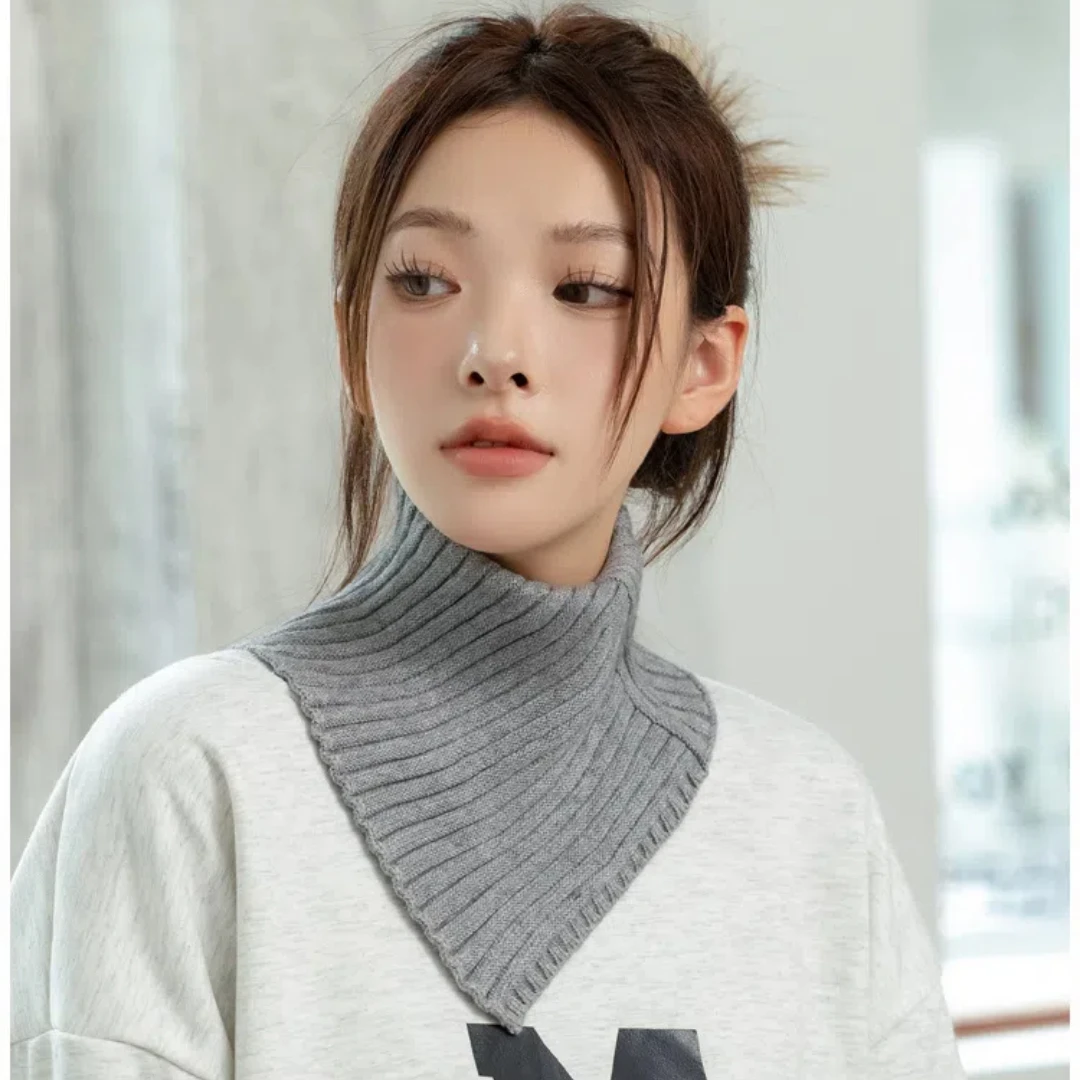 

2024 New All-Match Knitted High Lapel Scarf Wool False Collar Neck Protection Cervical Winter Warm Scarf Decorative Scarves