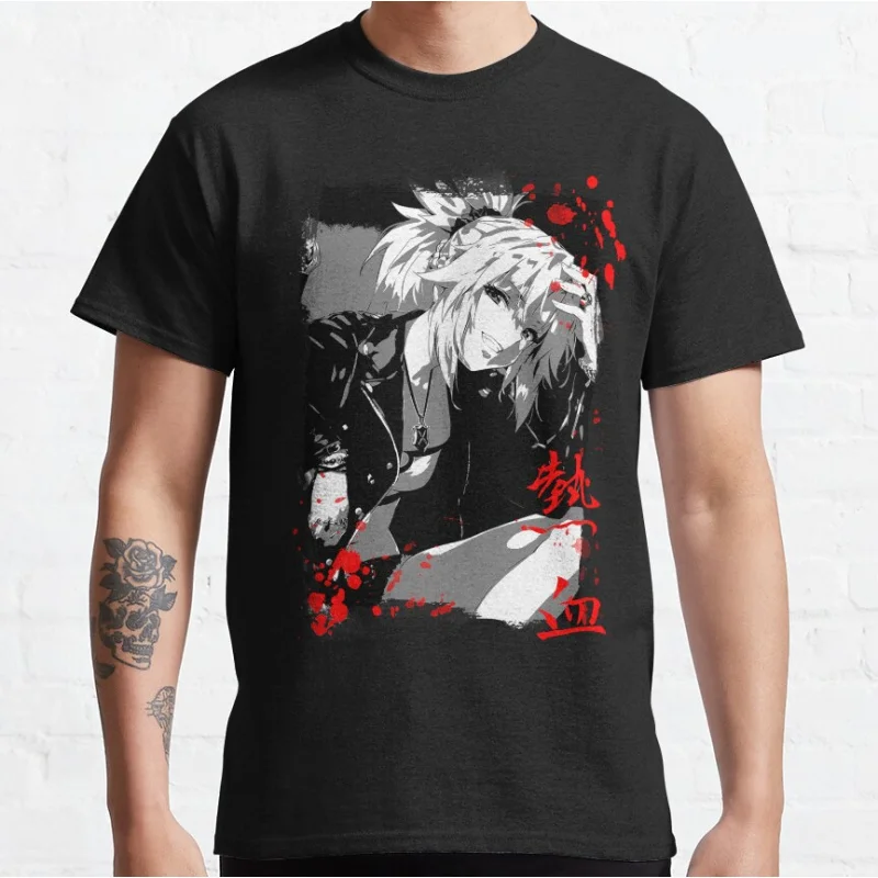 

Cute Mordred Anime kawaii video game Fate stay night Short-sleeve crewneck T-shirt for men large size Adult Tops S-6xl