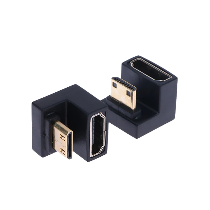 HDMI-Compatible Adapter 360 Degree Angled U-shaped L Converter Mini HD Male to HDMI Adapter