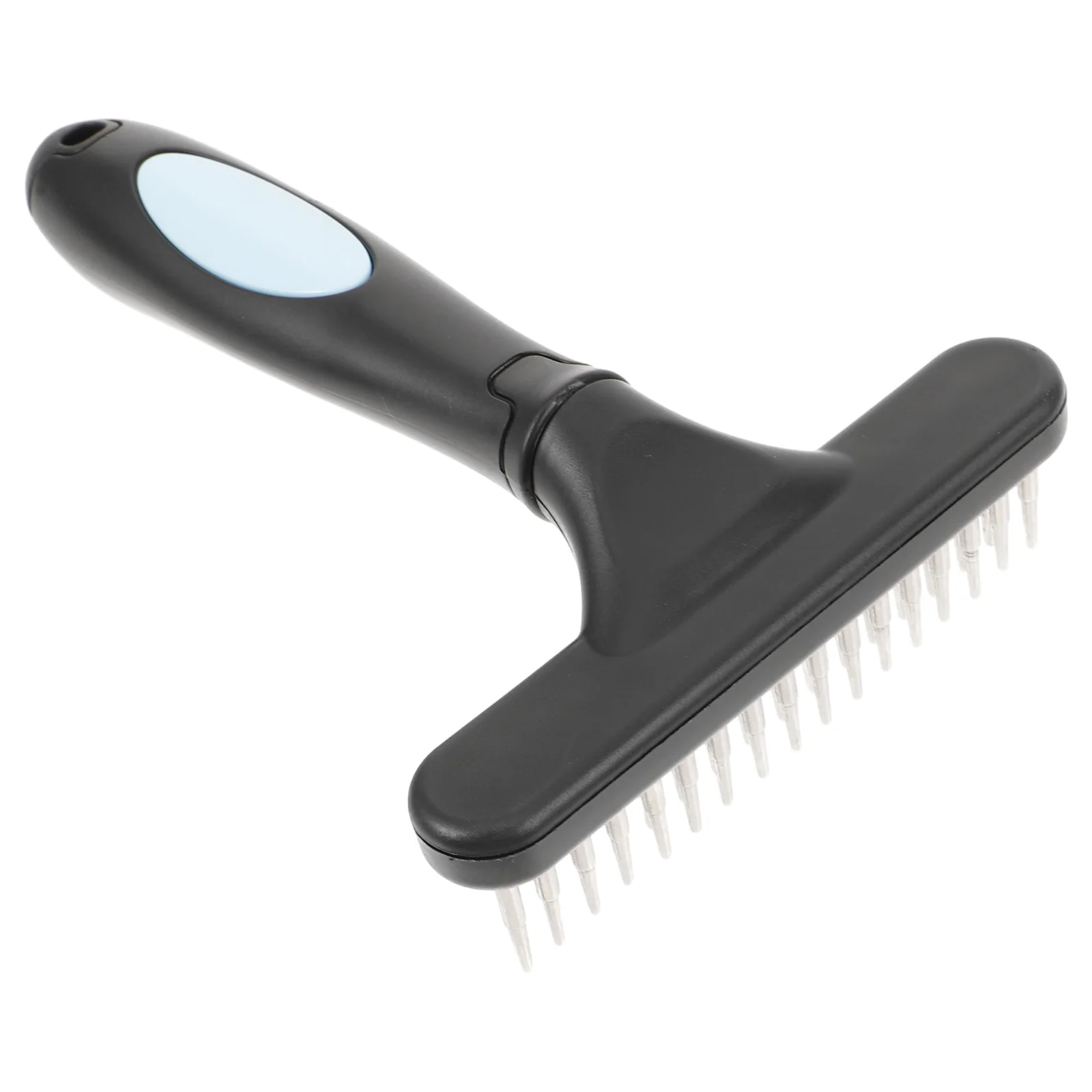 

Pet Comb Dog Double Rows Stainless Steel Blue Slicker Brush For Curly Hair Puppy Cats Grooming Tool Pet Comb Brush