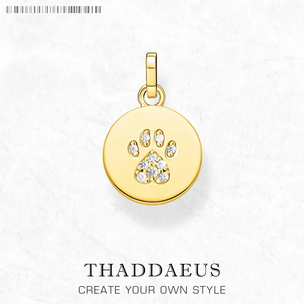 

Pendants Disc Cute Little Cat Paw Autumn Jewelry 925 Sterling Silver Gift For Women Pet